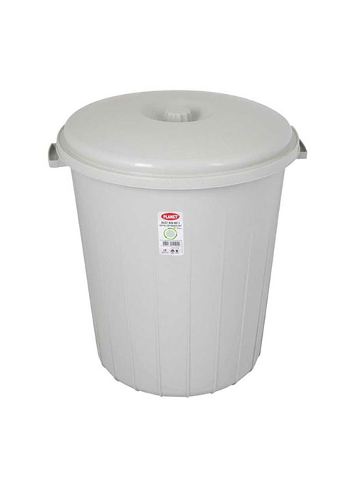 ÇÖP KOVASI BATTAL 50 LT KAPAKLI GRİ